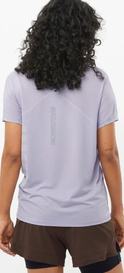 Salomon Women's Sense Aero Graphic Tee Cosmic Sky/white/