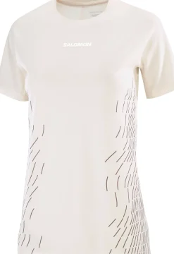 Salomon Women's Sense Aero Graphic Tee Whisper White / Iron