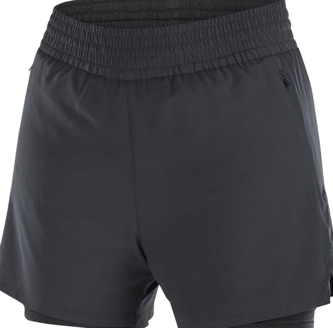 Salomon Women's Shkout Core 2in1 4" Shorts Deep Black