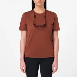 Salomon Women's Shkout Core Short Sleeve Tee Burnt Umber