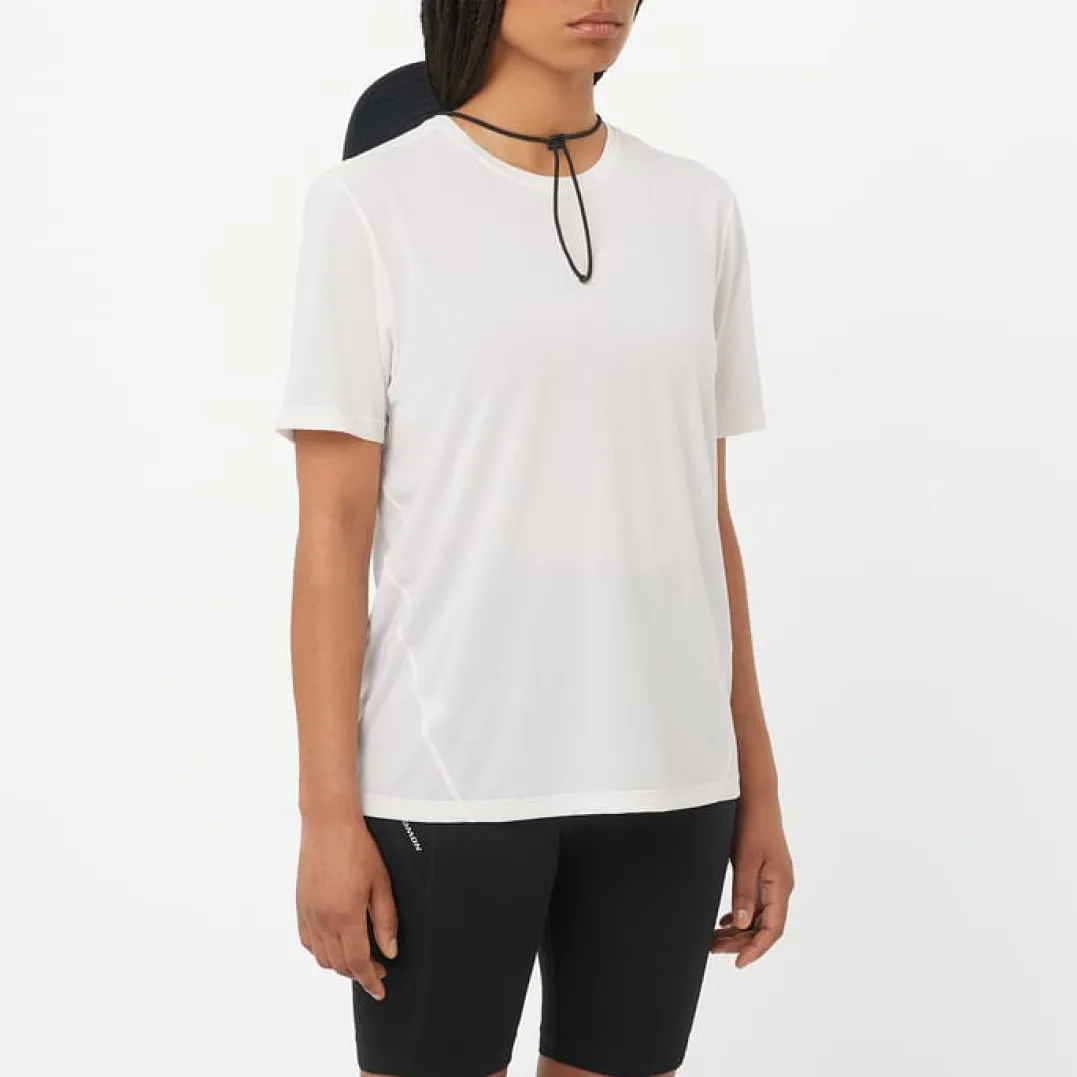 Salomon Women's Shkout Core Short Sleeve Tee Whisper White