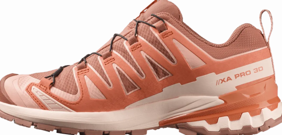 Salomon Women's XA Pro 3d V9 GORE-TEX Pecan Brown / Nectarine / Almond Cream