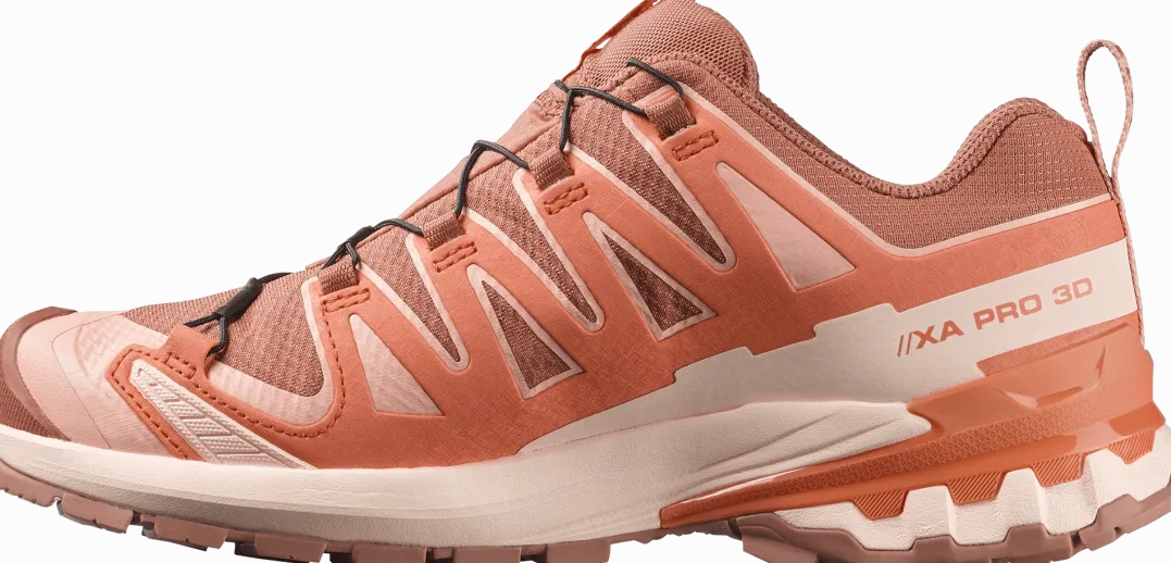 Salomon Women's XA Pro 3d V9 GORE-TEX Pecan Brown / Nectarine / Almond Cream