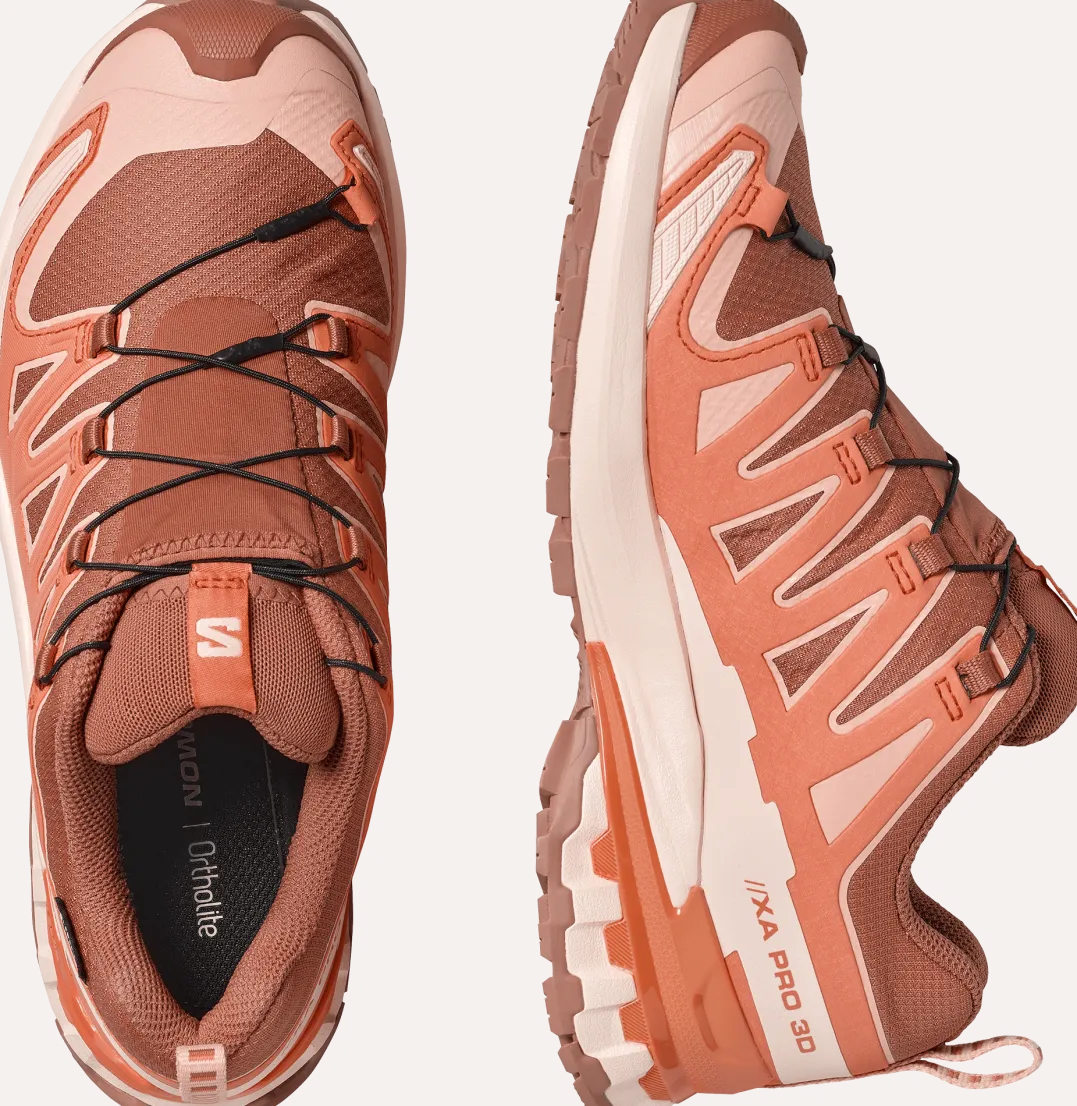 Salomon Women's XA Pro 3d V9 GORE-TEX Pecan Brown / Nectarine / Almond Cream