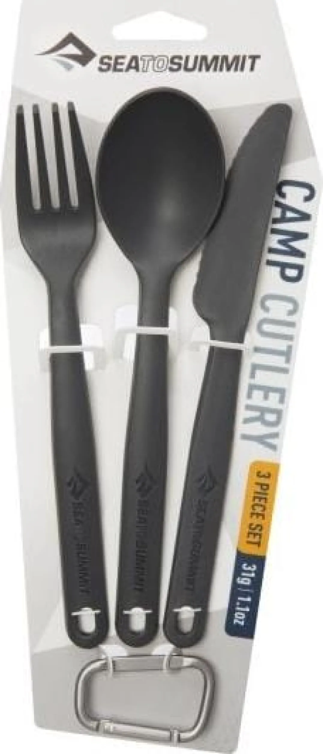 Sea To Summit Camp Cutlery Set - 3 Piece Charcoal