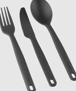 Sea To Summit Camp Cutlery Set - 3 Piece Charcoal