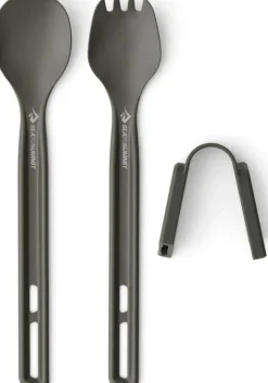 Sea To Summit Frontier Ul Cutlery Set 2pc Long Handle Spoon And Spork Aluminium