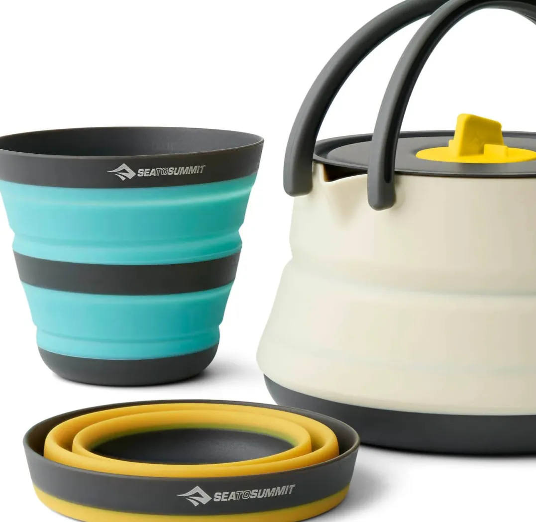 Sea To Summit Frontier Ultralight Collapsible Kettle Cook Set 3 Piece 1,1L With Cups Multi
