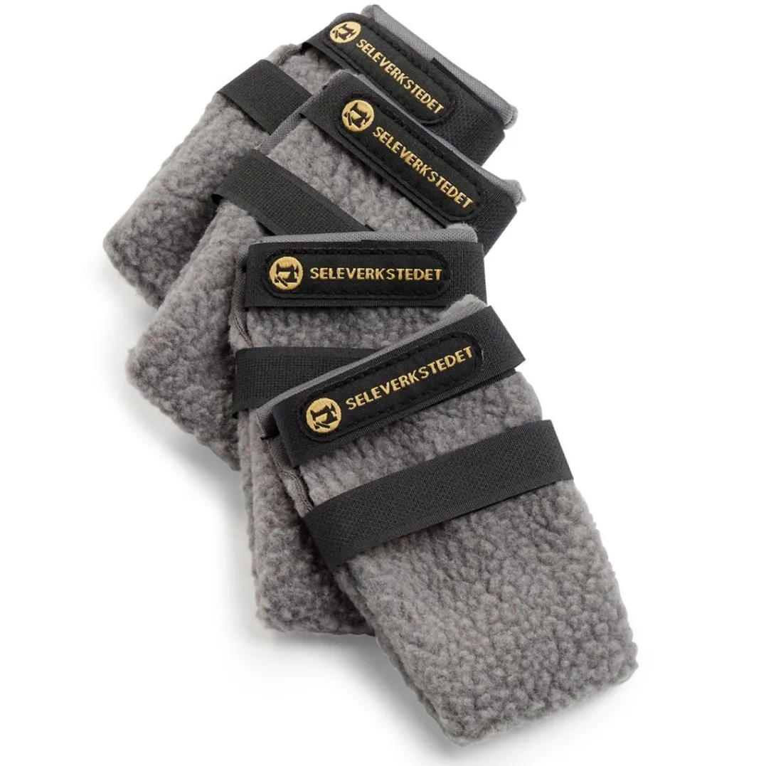 Seleverkstedet Seleverkstedet High Fleece dog boot 4pk Grå/svart