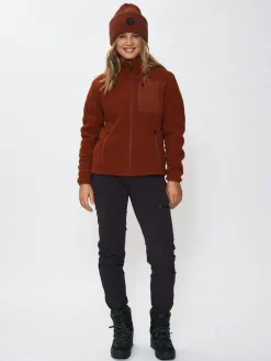 Skogstad W Hjertås Pilefleece Jakke Brandy Brown