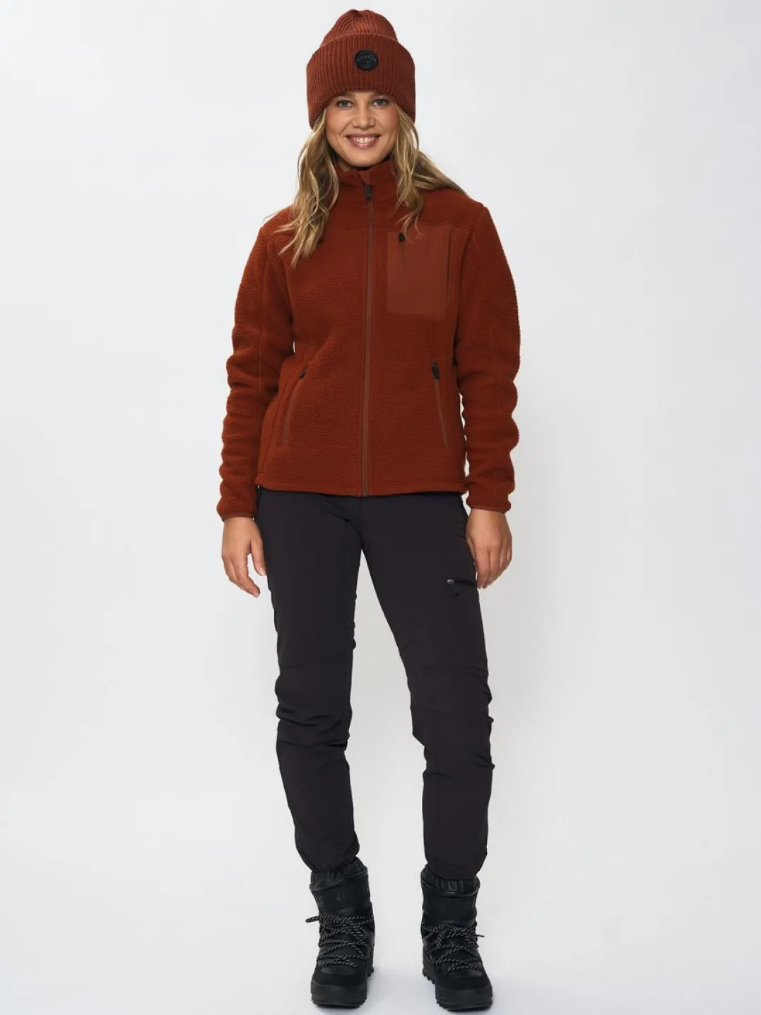 Skogstad W Hjertås Pilefleece Jakke Brandy Brown