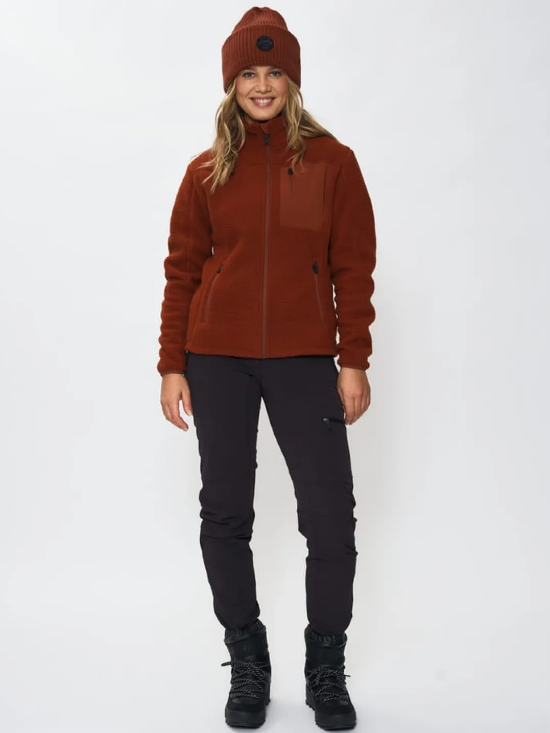 Skogstad W Hjertås Pilefleece Jakke Brandy Brown