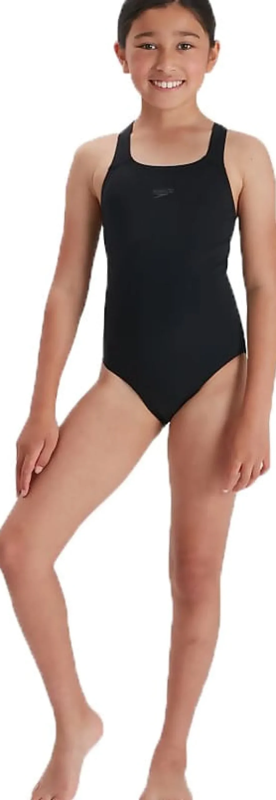 Speedo Girls' Eco Endurance+ Medalist Black