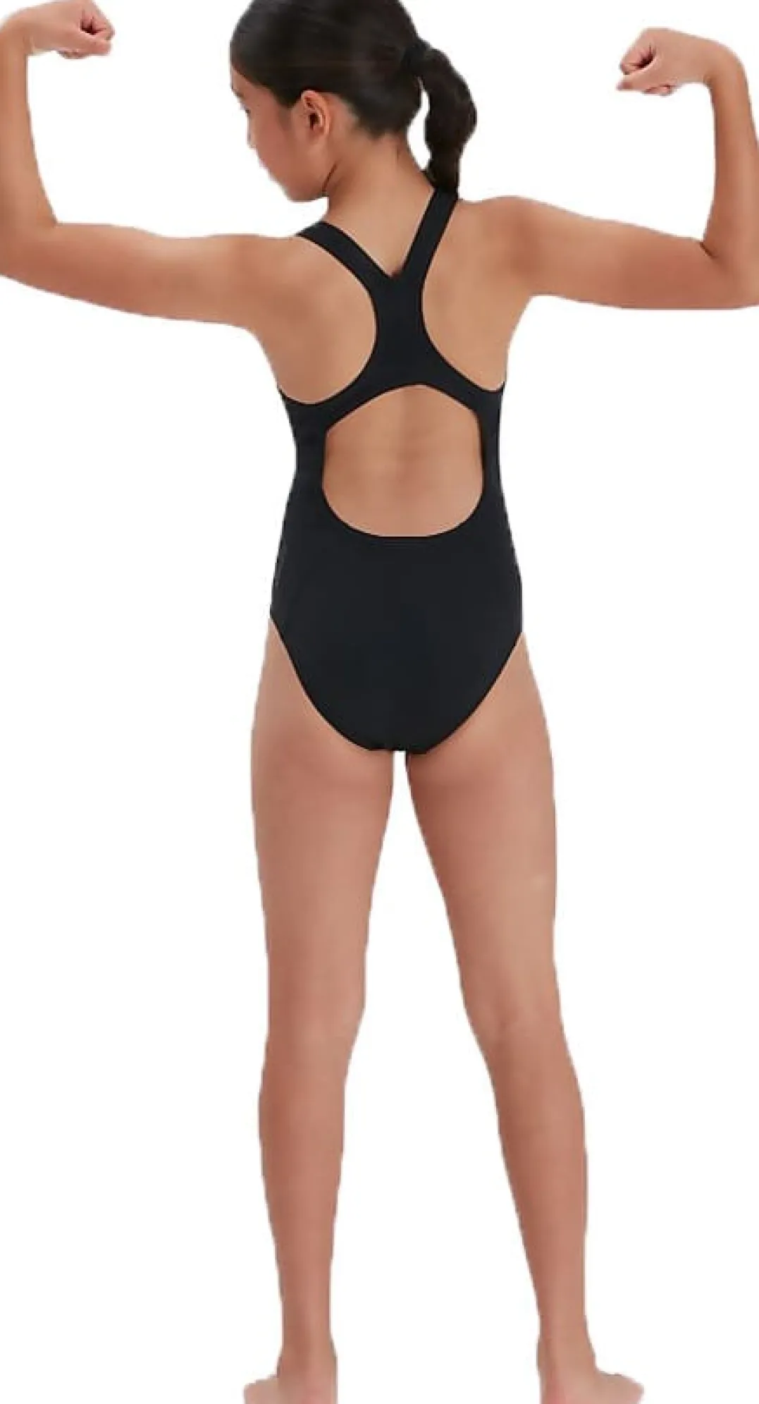 Speedo Girls' Eco Endurance+ Medalist Black