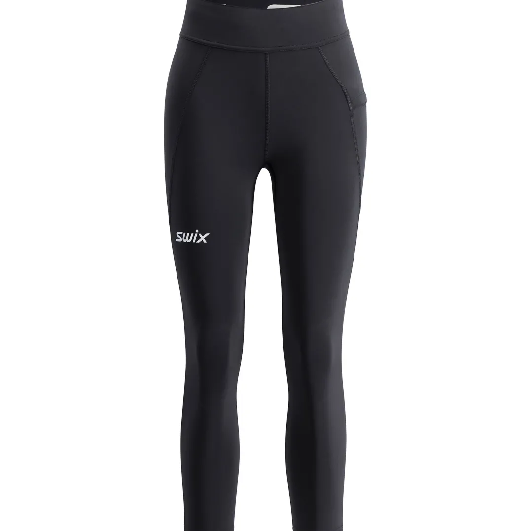 Swix Pace High Waist Cropped Tights W Black