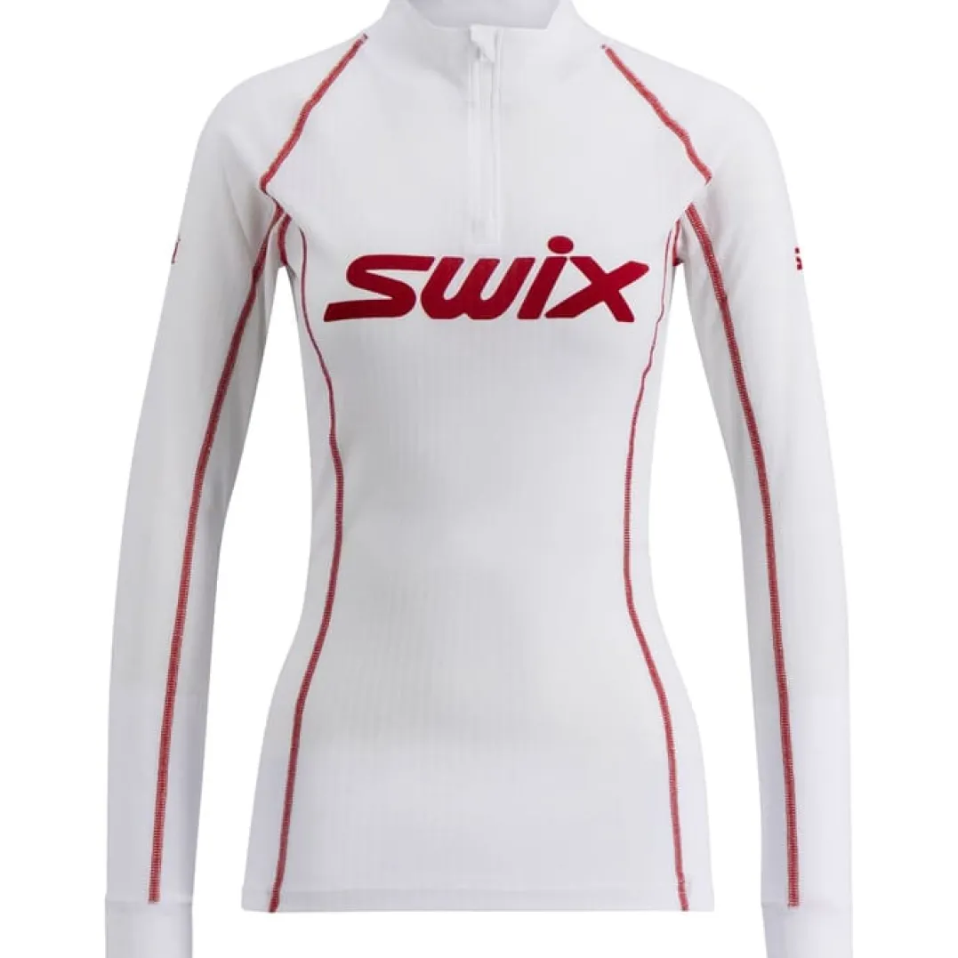 Swix Racex Classic Half Zip W Bright White/Swix Red