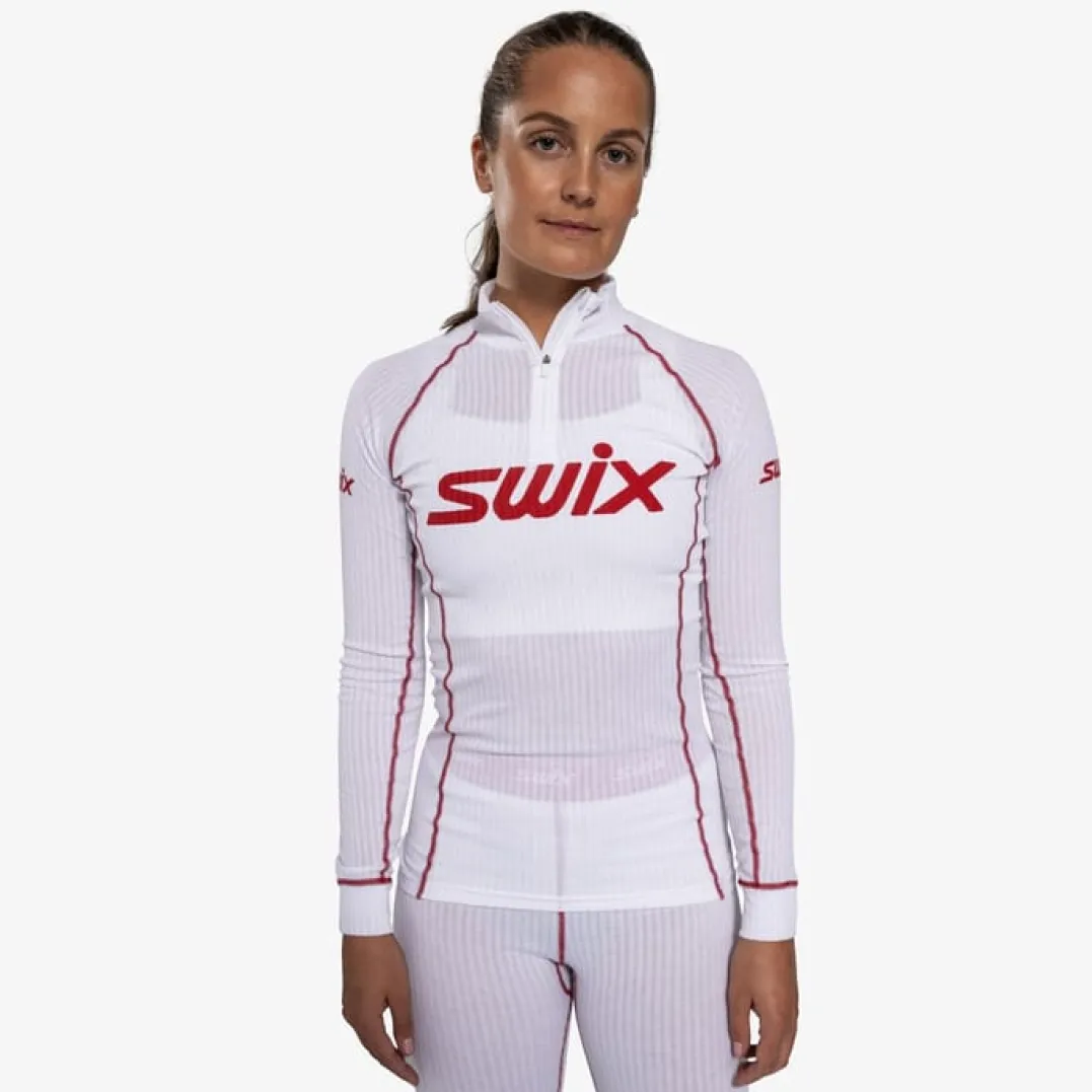 Swix Racex Classic Half Zip W Bright White/Swix Red