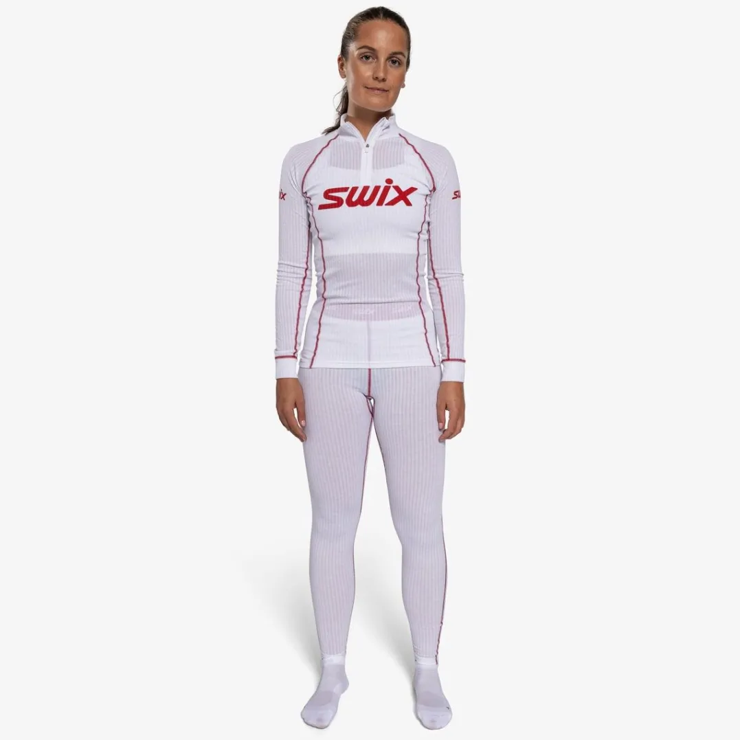 Swix Racex Classic Half Zip W Bright White/Swix Red