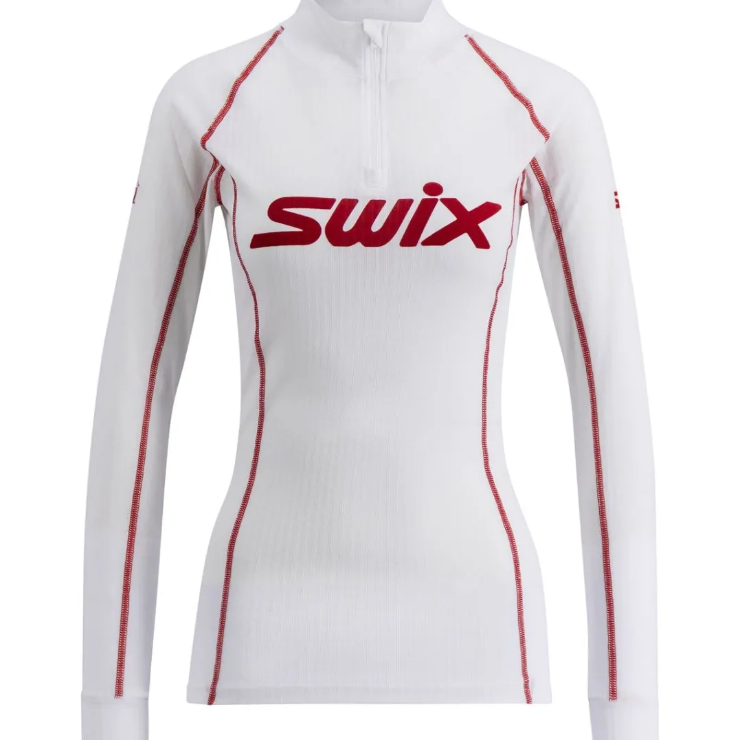 Swix Racex Classic Half Zip W Bright White/Swix Red