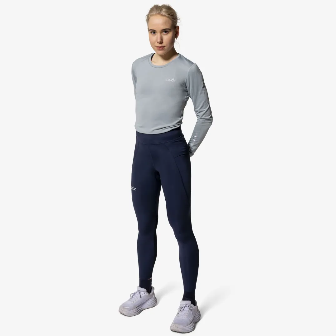 Swix Women's Pace High Waist Tights Dark Navy