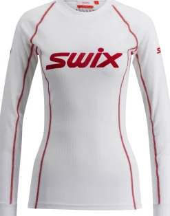 Swix Women's RaceX Classic Long Sleeve Bright White/Swix Red