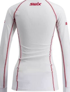 Swix Women's RaceX Classic Long Sleeve Bright White/Swix Red