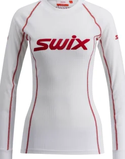 Swix Women's RaceX Classic Long Sleeve Bright White/Swix Red