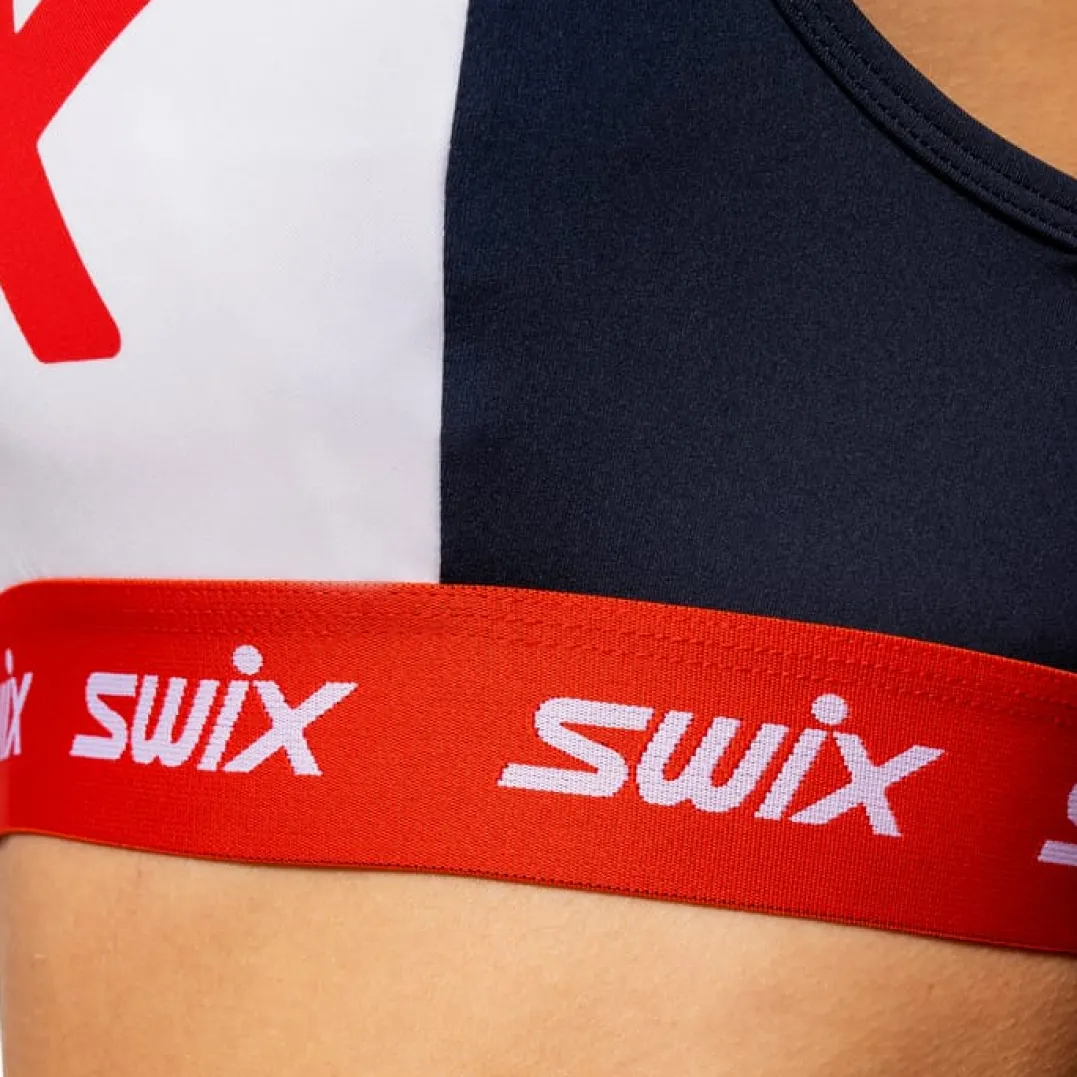 Swix Women's Roadline Bra Bright White/Fiery Red