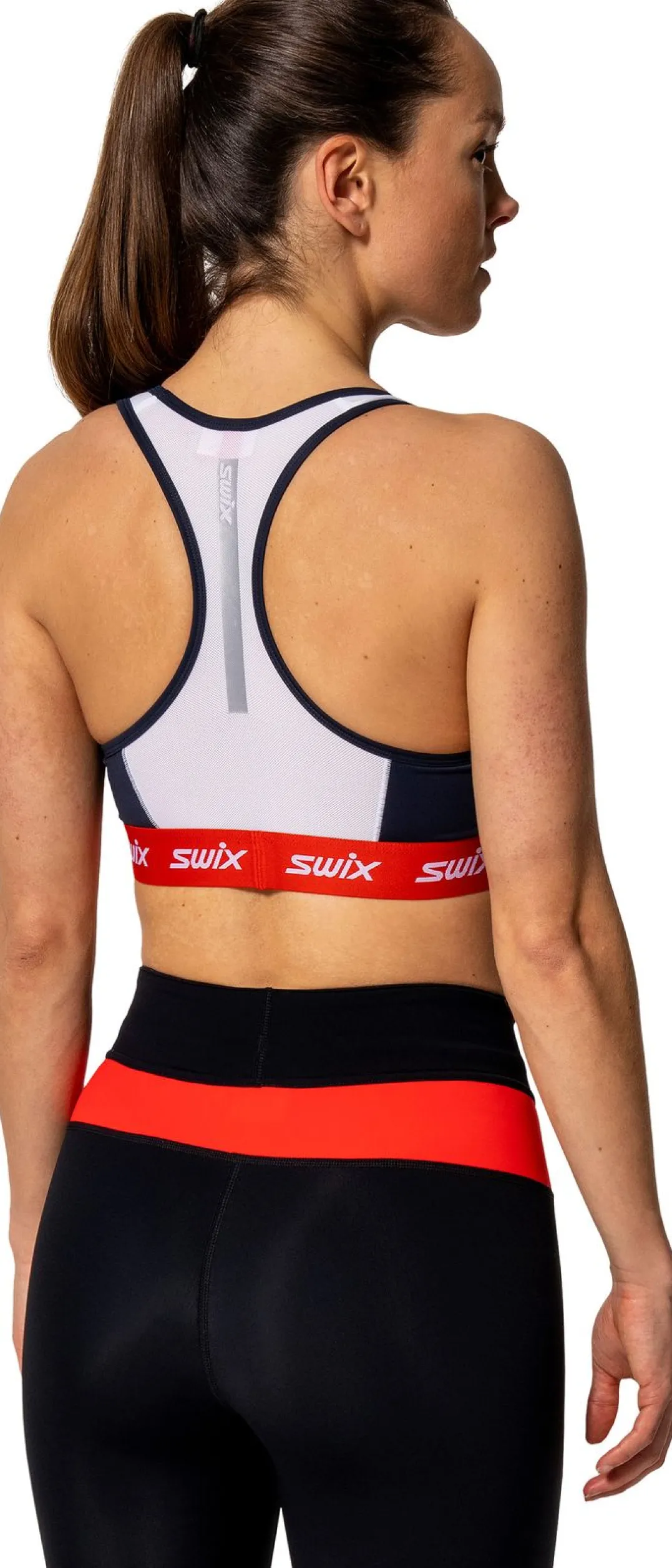 Swix Women's Roadline Bra Bright White/Fiery Red
