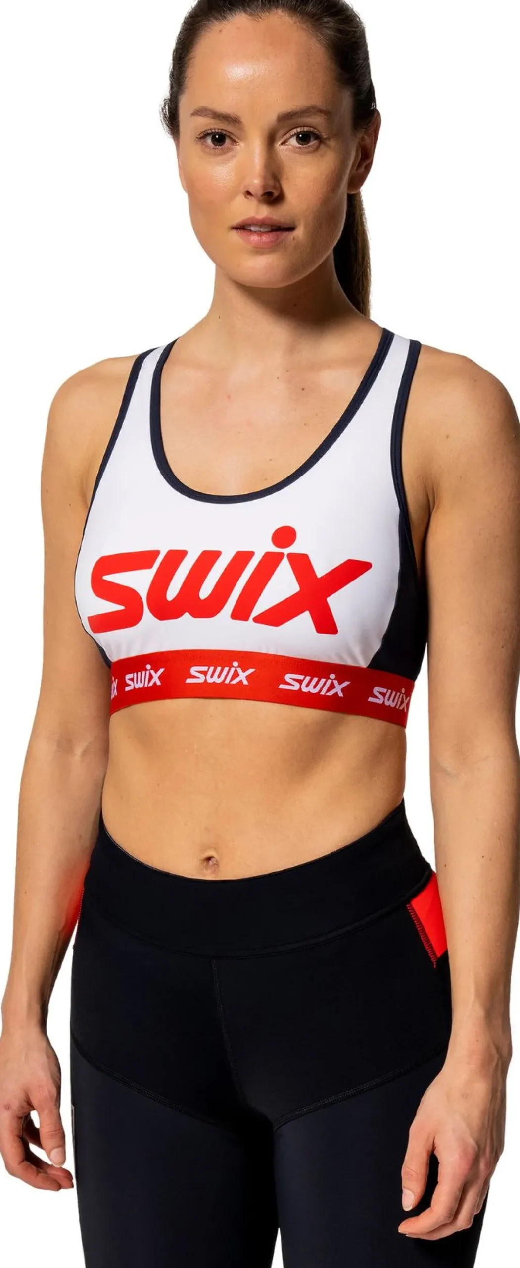 Swix Women's Roadline Bra Bright White/Fiery Red