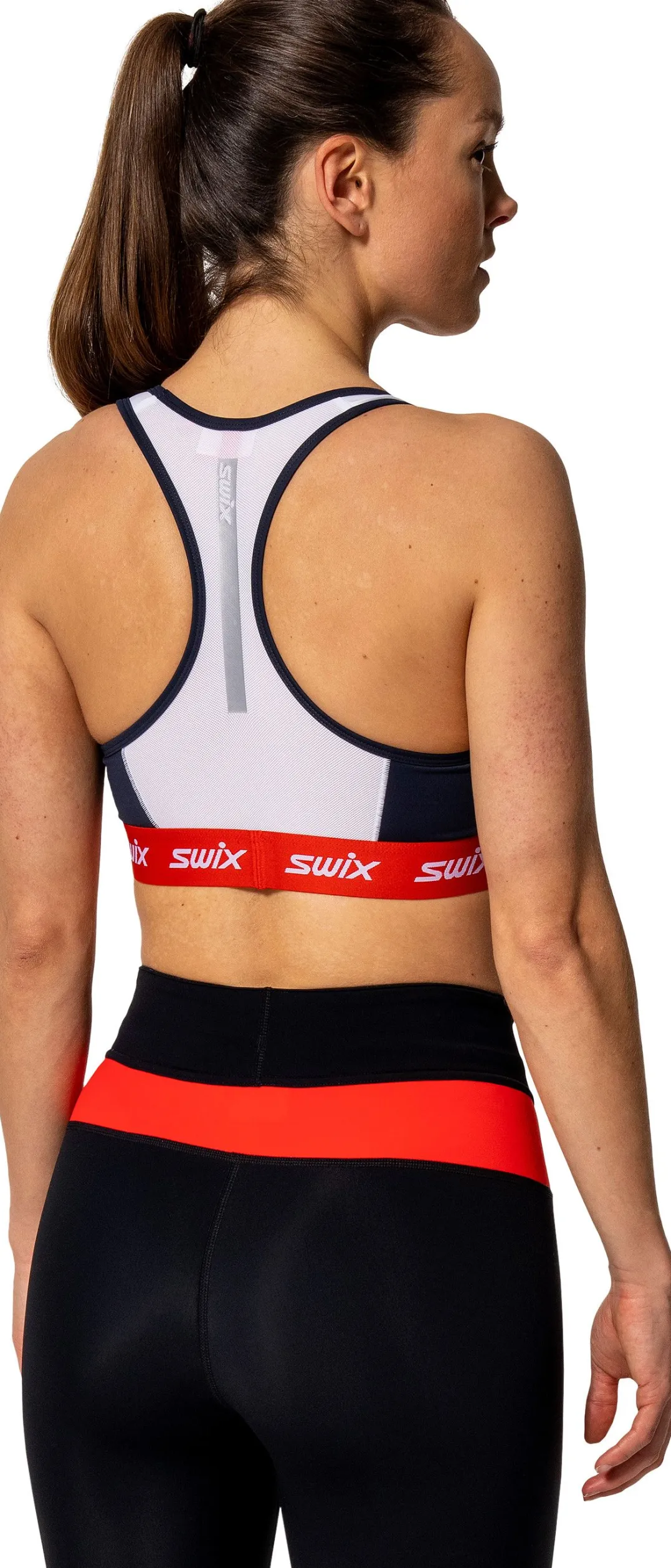 Swix Women's Roadline Bra Bright White/Fiery Red