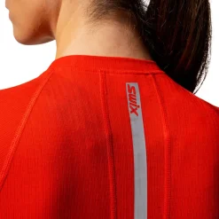 Swix Women's Roadline RaceX Short Sleeve Bright White/Fiery Red