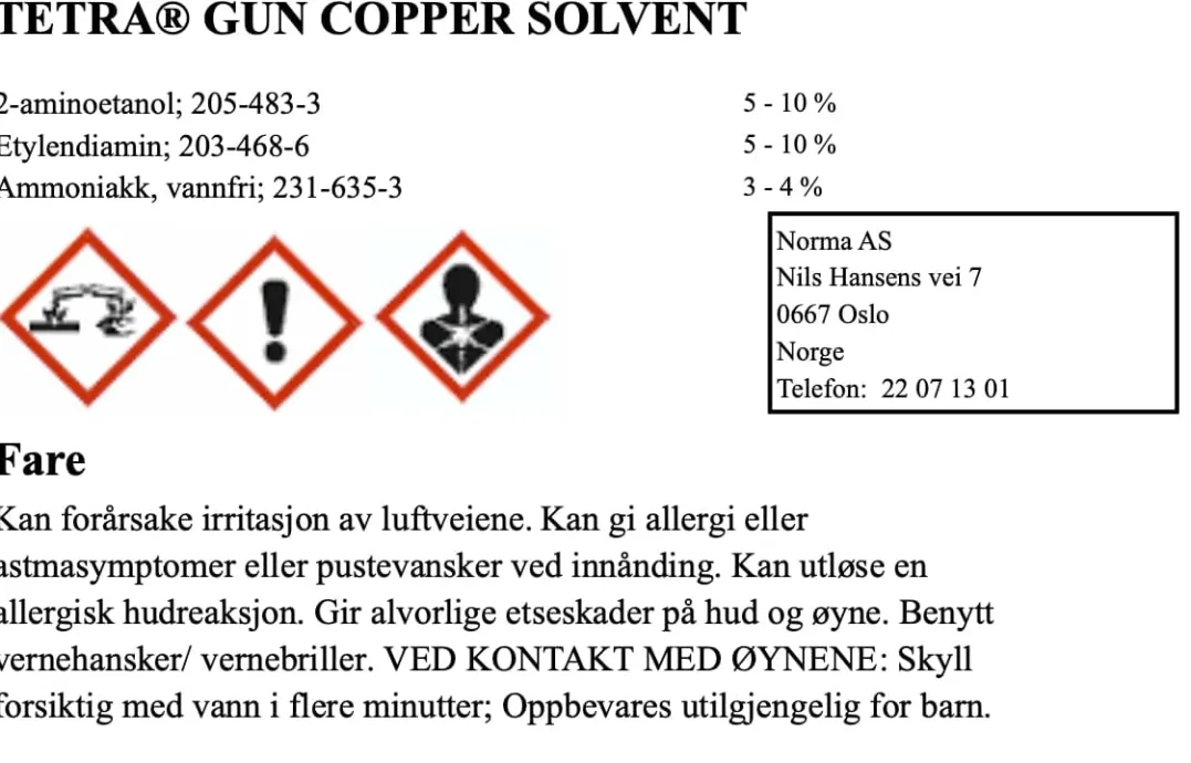 TetraGun Copper Solvent 118ml