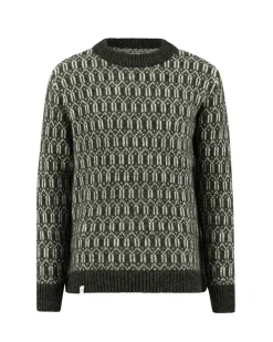 Ulvang Echo Crew Sweater Mens Charcoal Melange/Off White