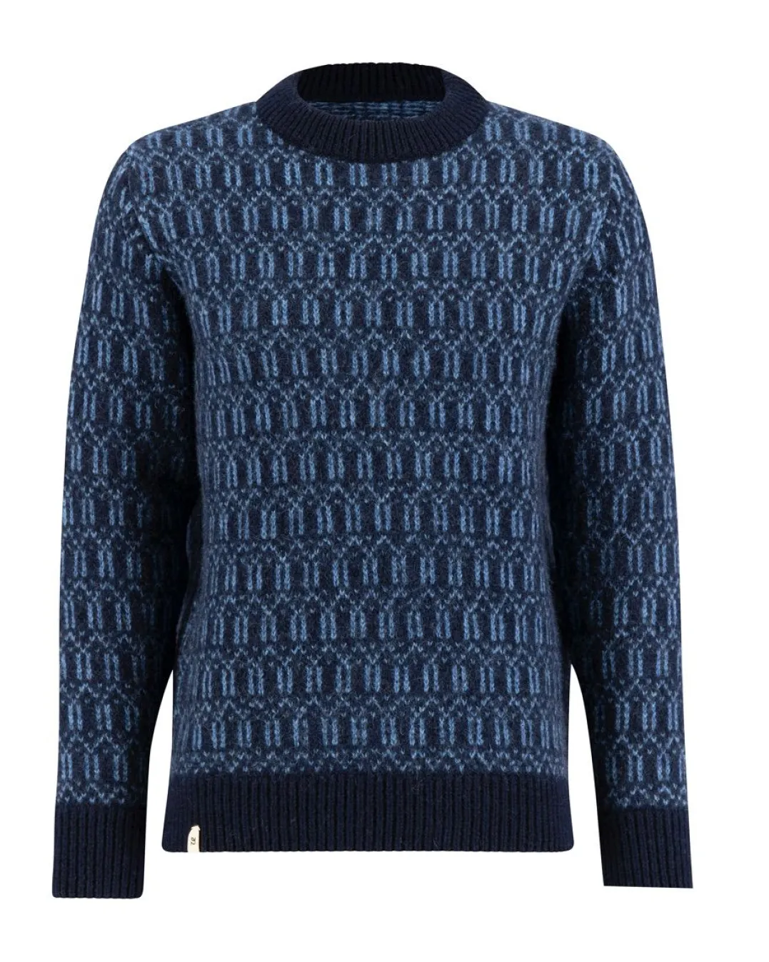 Ulvang Echo Crew Sweater Mens Navy Blue/Provence Blue