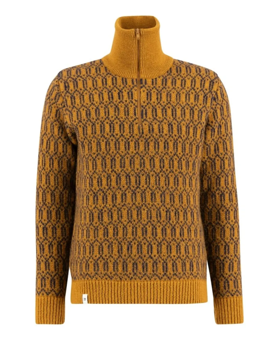 Ulvang Echo Half Zip Sweater Cathay Spice/Navy Blue