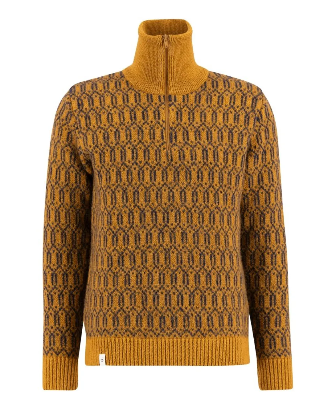 Ulvang Echo Half Zip Sweater Cathay Spice/Navy Blue