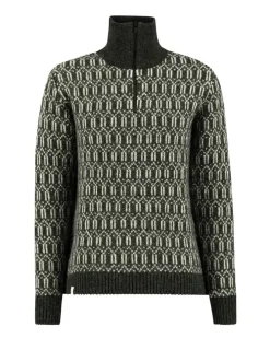Ulvang Echo Half Zip Sweater Charcoal Melange/Off White