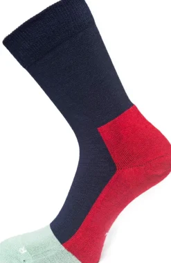 Ulvang Hero Warm Crew Sock Navy Blue/Chili Red/Granite Green