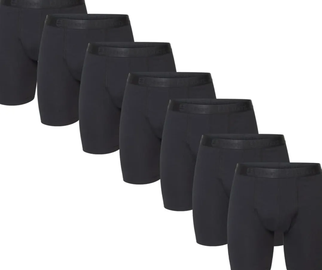 Urberg Bamboo Boxers Long Leg 7-Pack Men Black Beauty