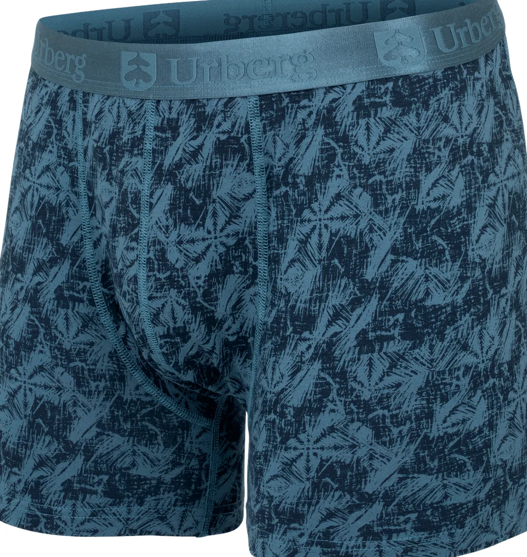 Urberg Bamboo Printed Boxers 3-Pack Men Mallard Blue Print + Black Beauty + Dark Navy