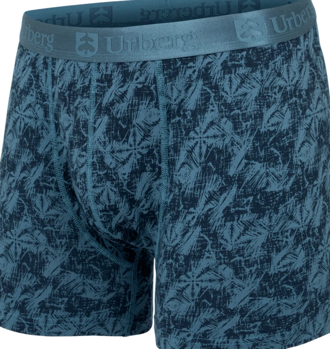 Urberg Bamboo Printed Boxers 3-Pack Men Mallard Blue Print + Black Beauty + Dark Navy
