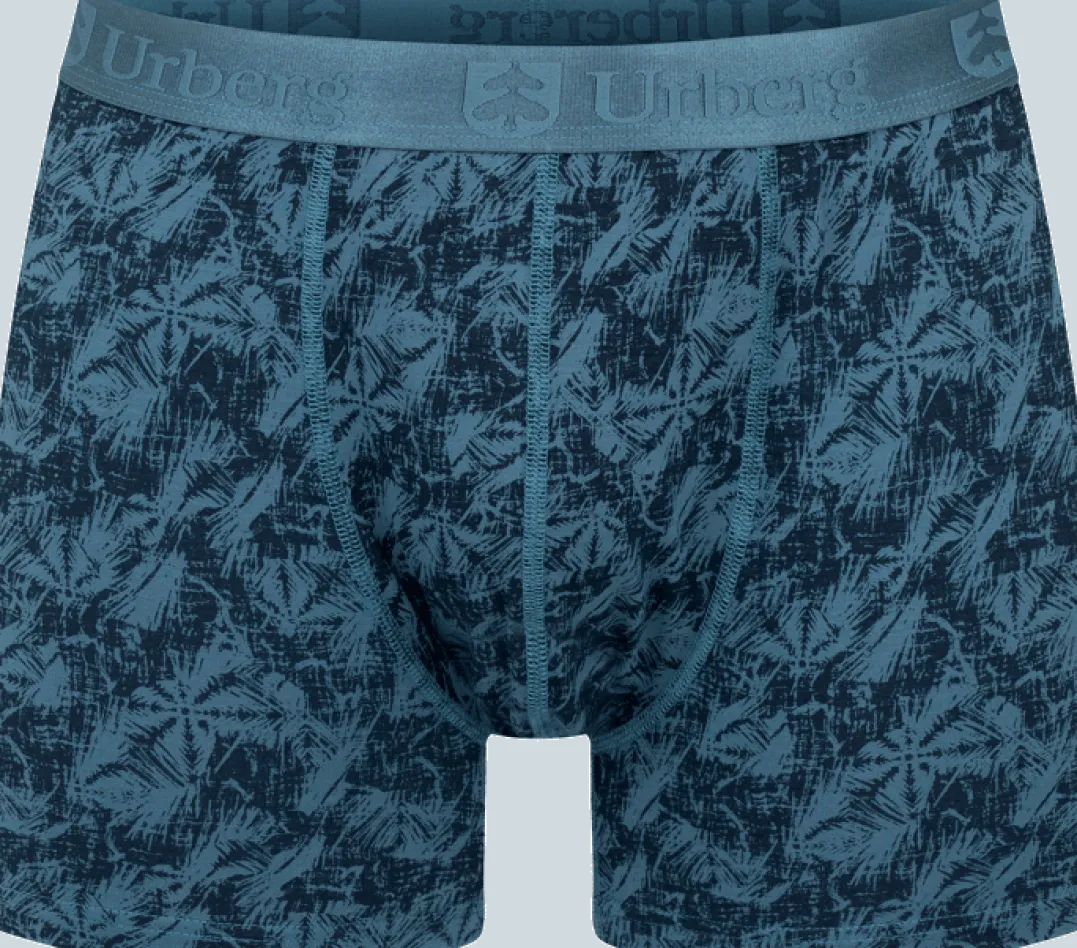 Urberg Bamboo Printed Boxers 3-Pack Men Mallard Blue Print + Black Beauty + Dark Navy