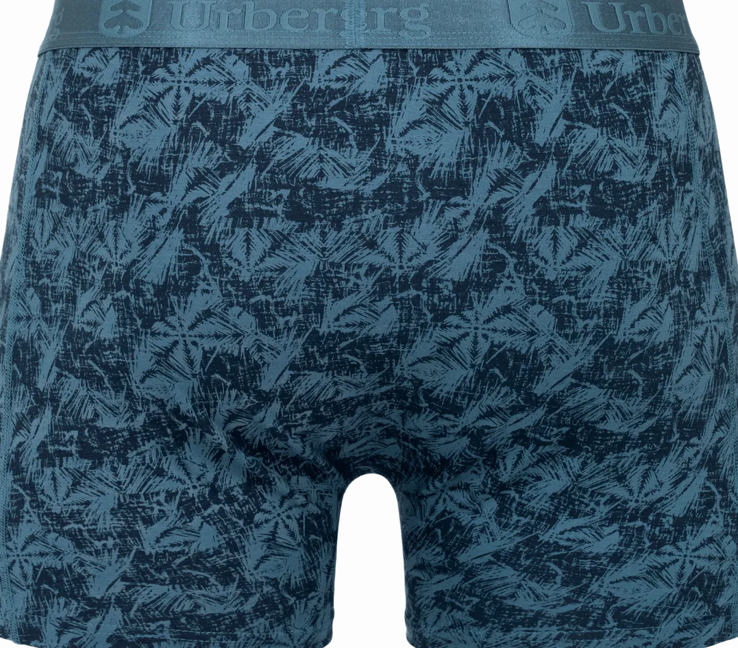 Urberg Bamboo Printed Boxers 3-Pack Men Mallard Blue Print + Black Beauty + Dark Navy