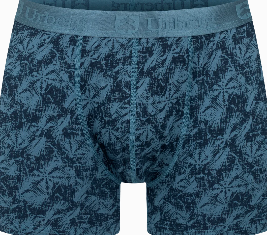 Urberg Bamboo Printed Boxers 3-Pack Men Mallard Blue Print + Black Beauty + Dark Navy