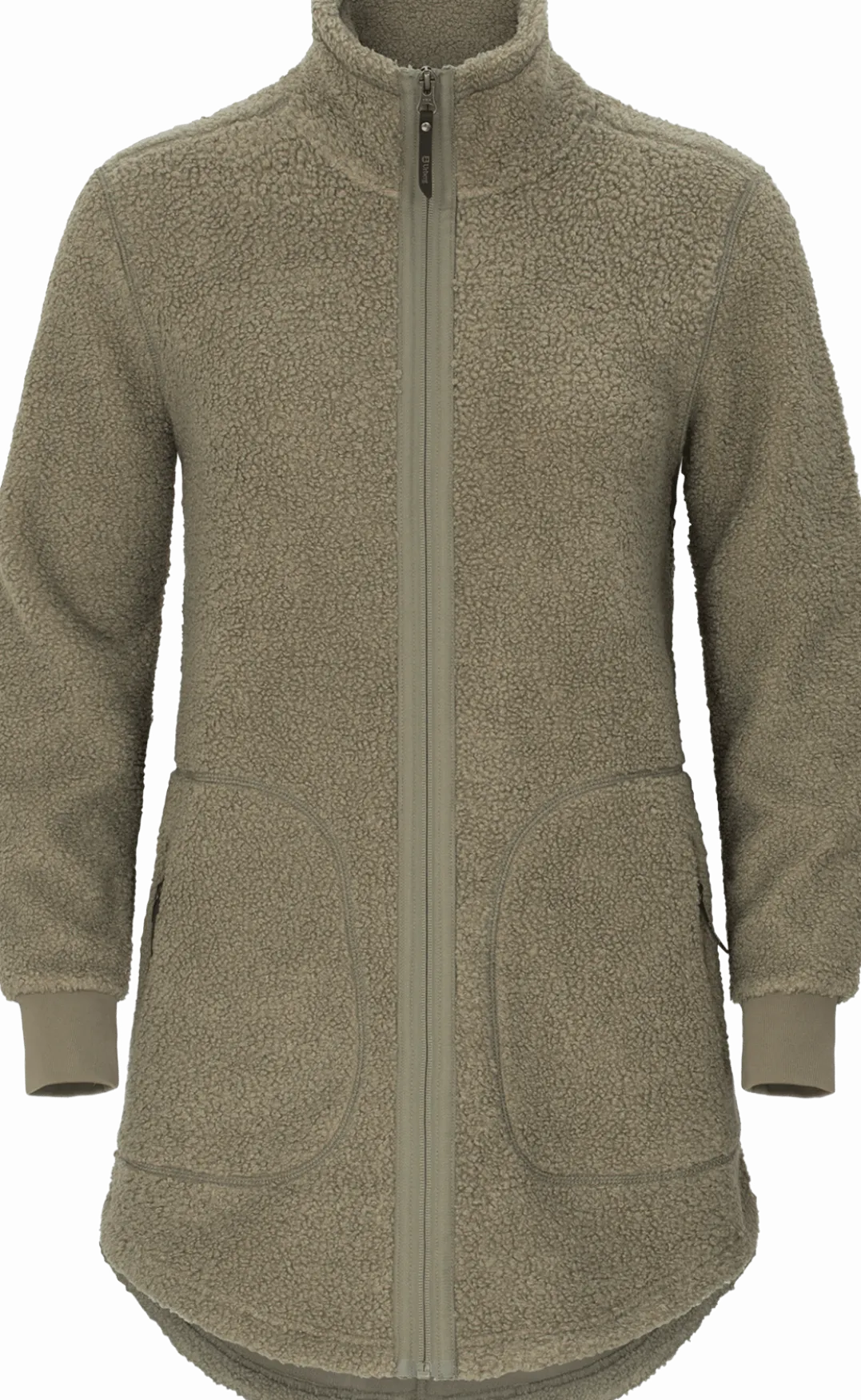 Urberg Bonded Pile Jacket Long Wmn Oil Green