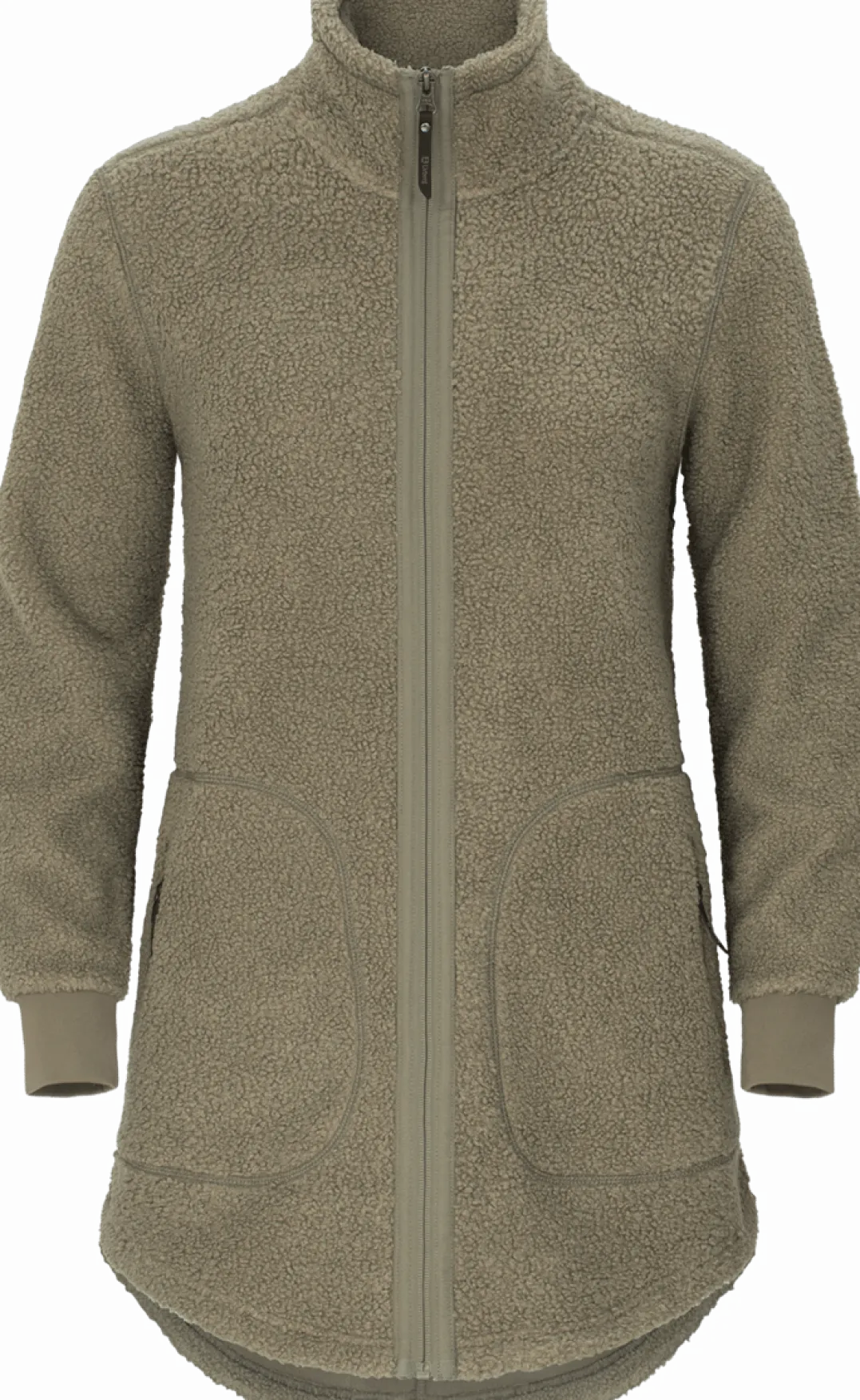 Urberg Bonded Pile Jacket Long Wmn Oil Green