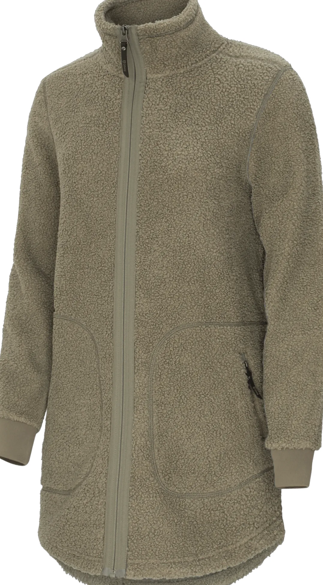 Urberg Bonded Pile Jacket Long Wmn Oil Green