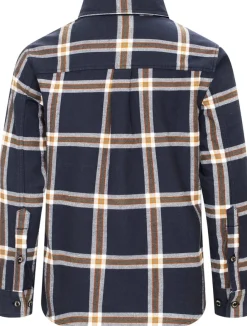 Urberg Flanell Shirt Jr Blue Nights/deep Lichen Green