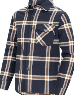 Urberg Flanell Shirt Jr Blue Nights/deep Lichen Green